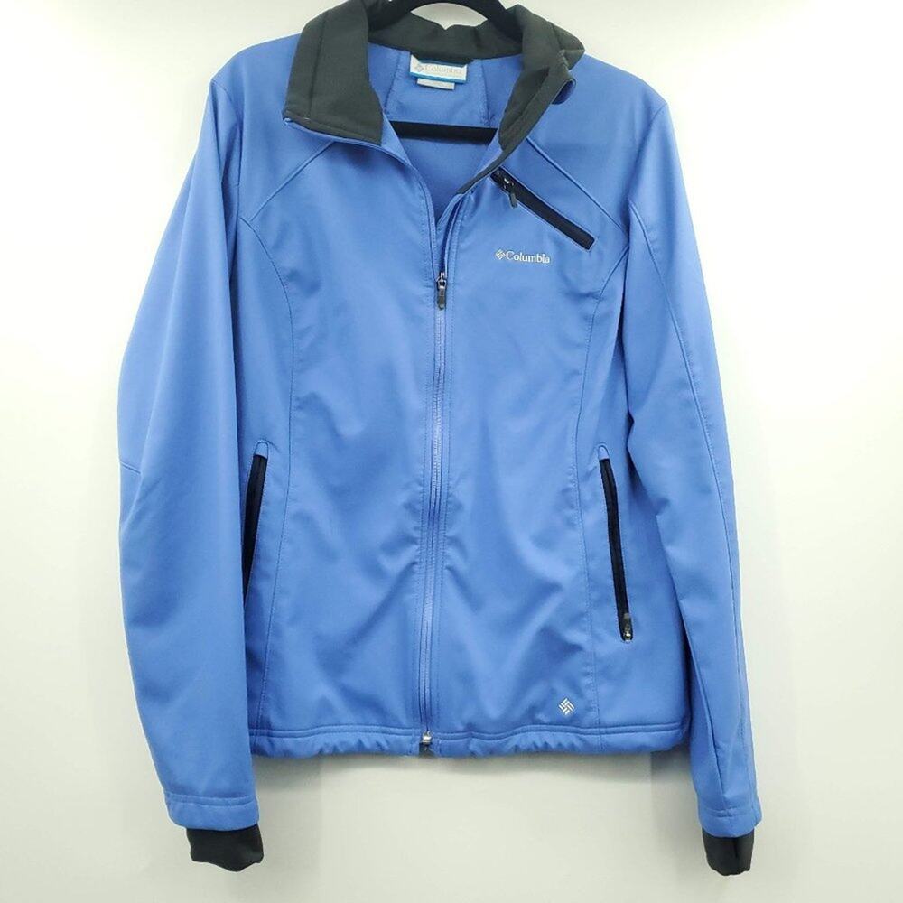 Columbia Women's Landlash Softshell Full Zip Jacket XL Blue
